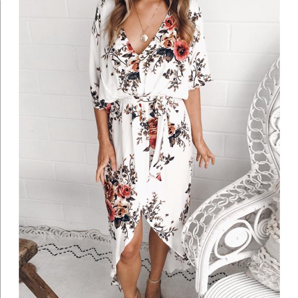 White flower dress